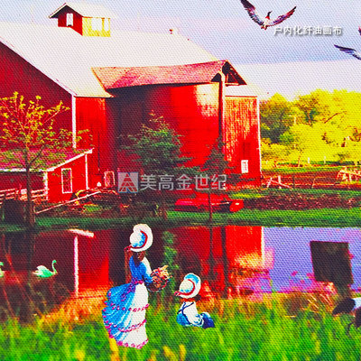 户内化纤油画布